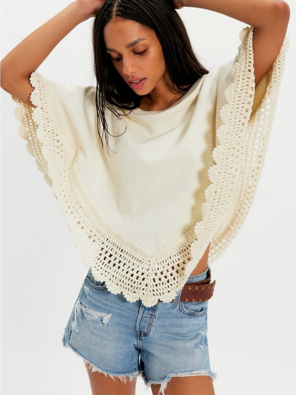 Free People Rae Crochet Sweater